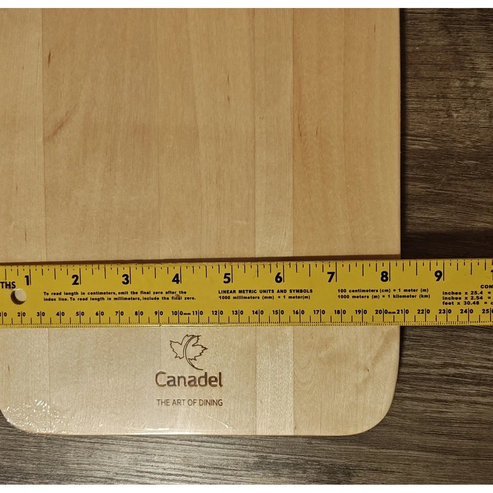 Canadel Cutting Board and Art of Dining Book Set OS Natural Wood Gift‎ Box